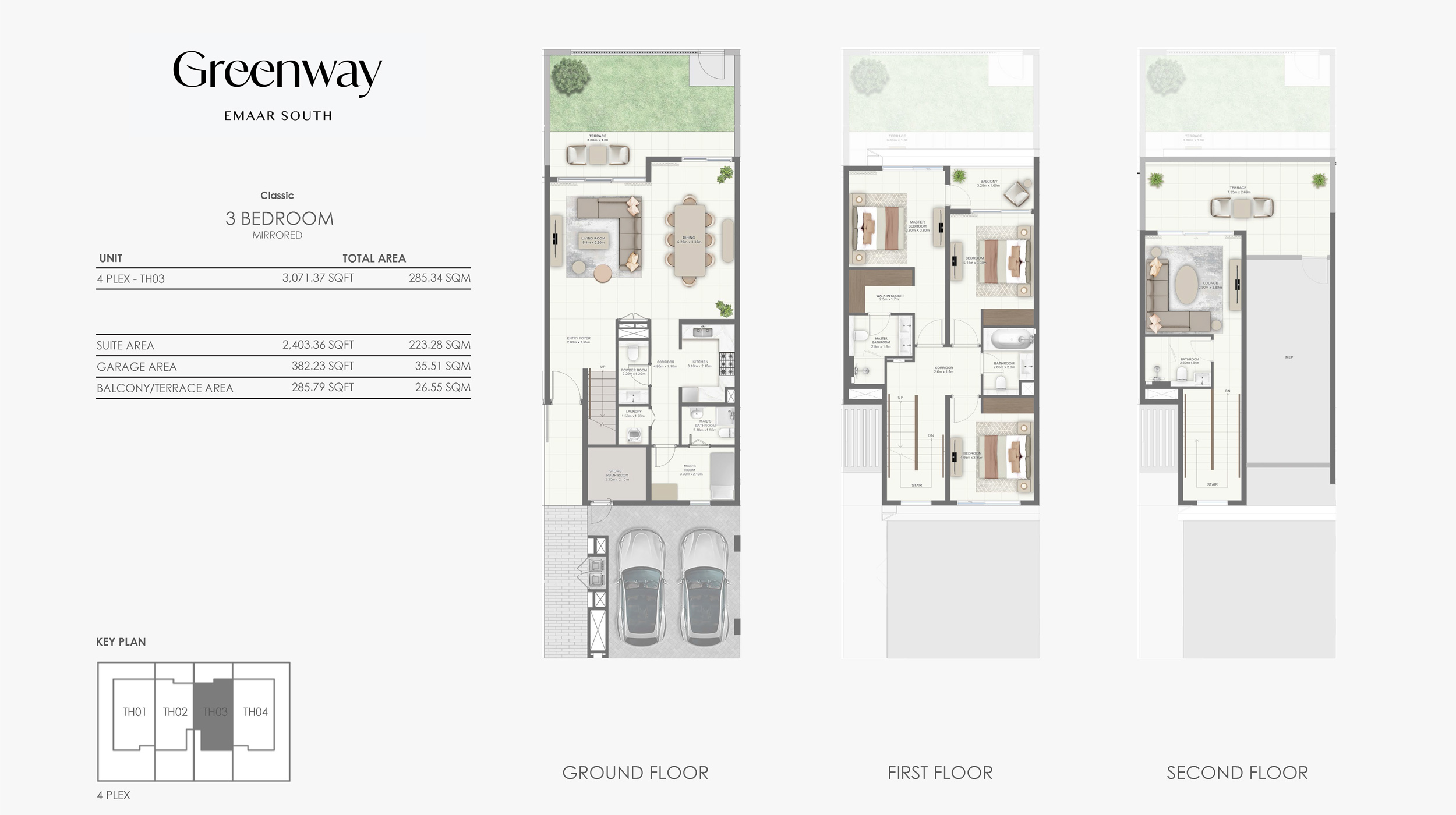 3 BR + (Maid)