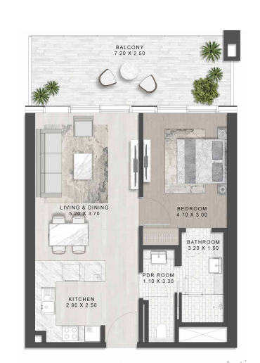 1 BR
