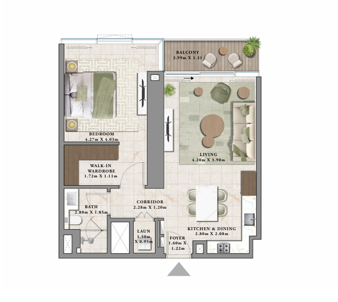 1 Bedrooms
