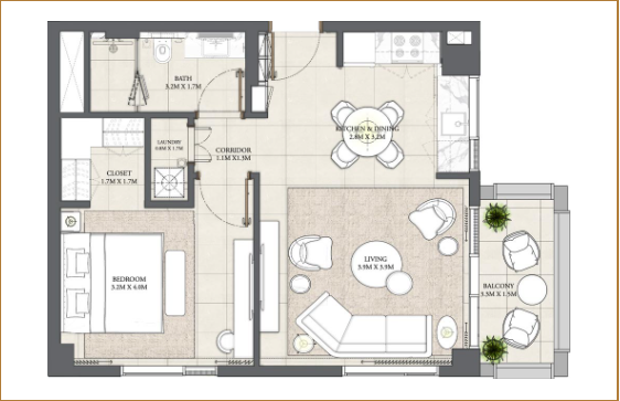 1 BR Apartments