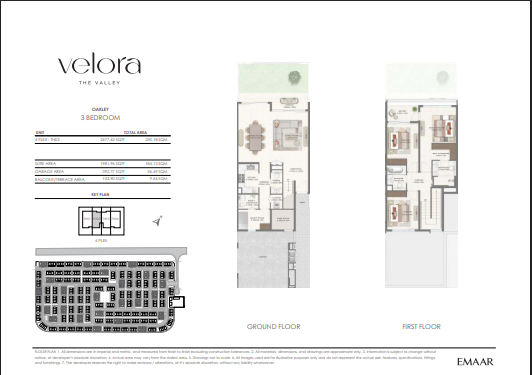 Floor Plan of Velora By Emaar Properties