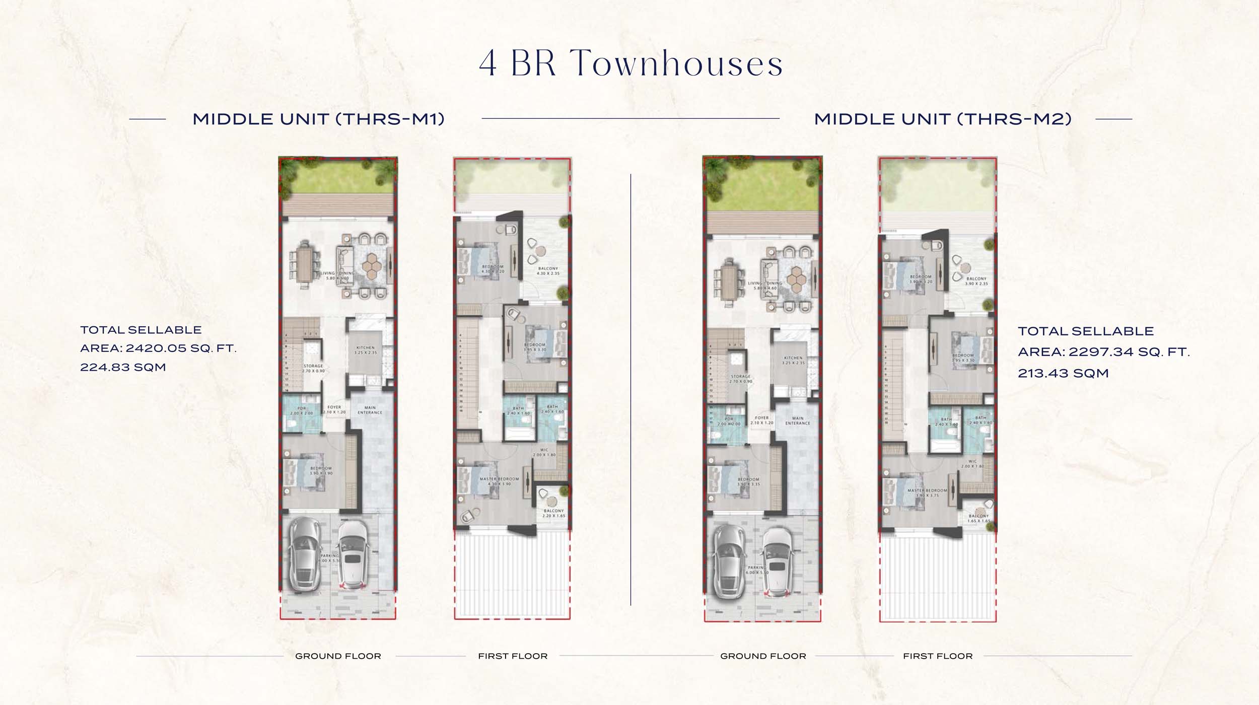 4 BR (Townhouse)
