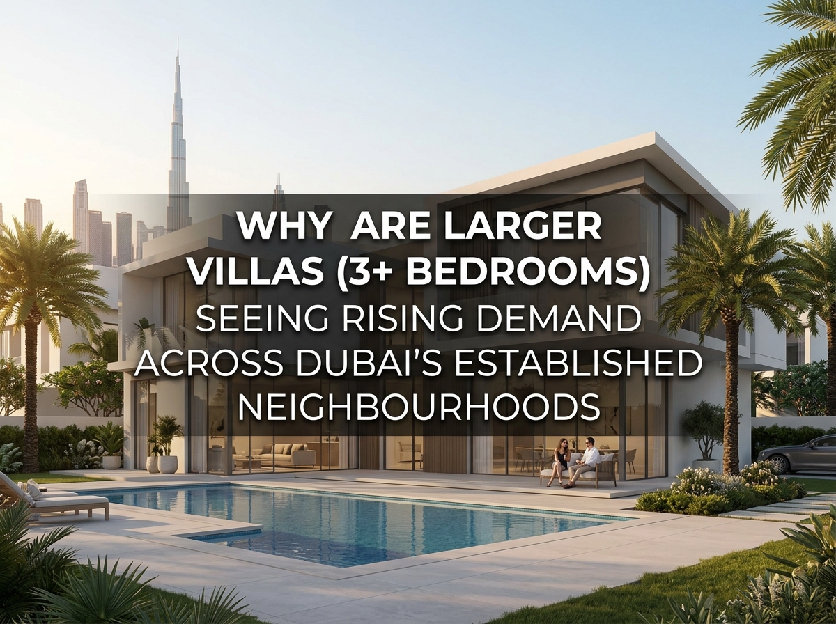 Why are Larger Villas (3+ Bedrooms) Seeing Rising Demand Across Dubai’s Established Neighbourhoods