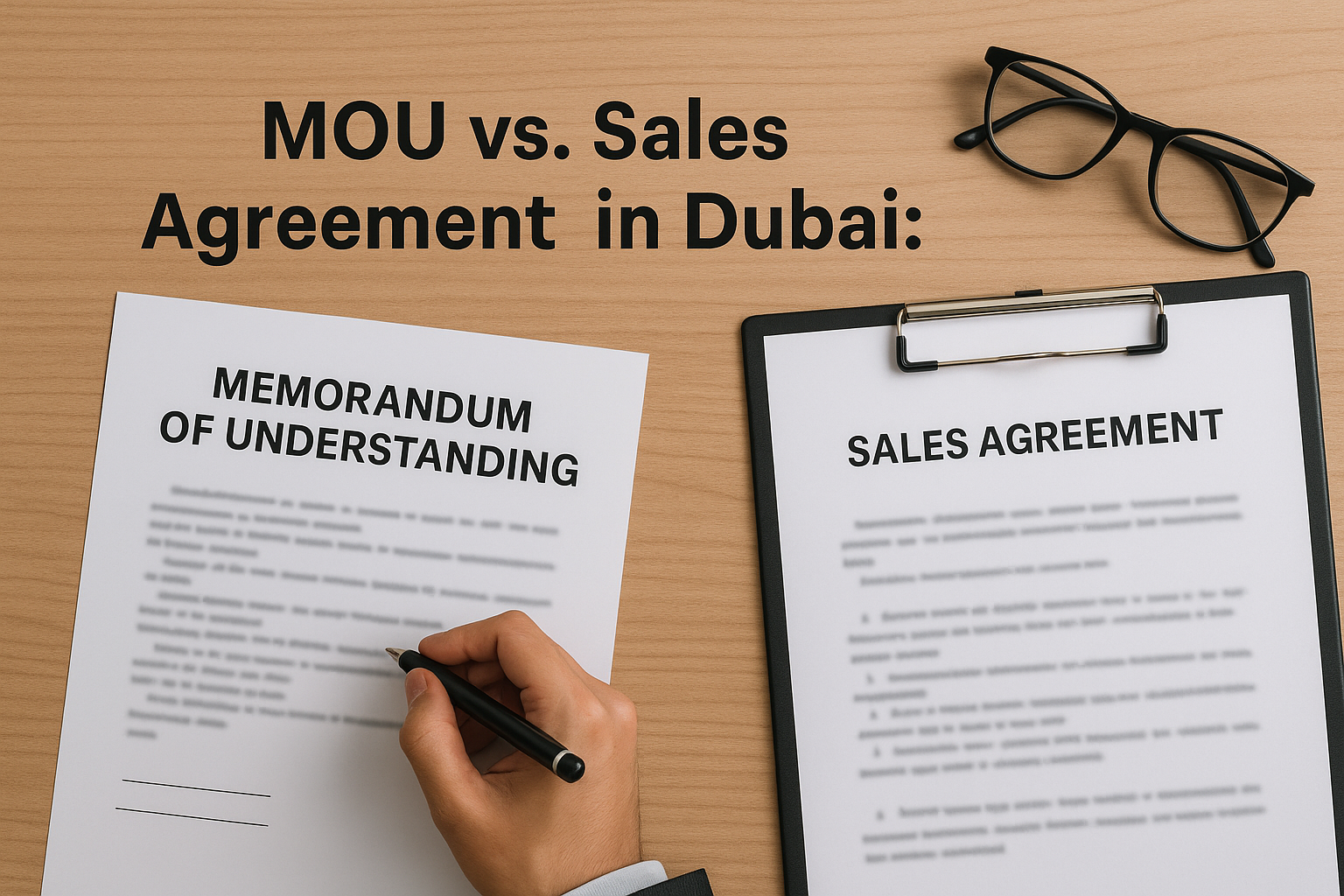 MOU vs. Sales Agreement in Dubai: Key Legal Differences